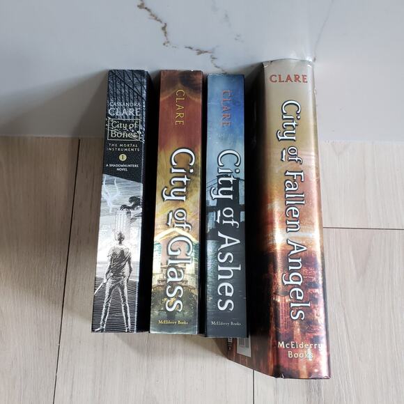 The Mortal Instruments Books 1-4 Bundle 3 Paperback 1 Hardcover Fantasy Set - Picture 1 of 10